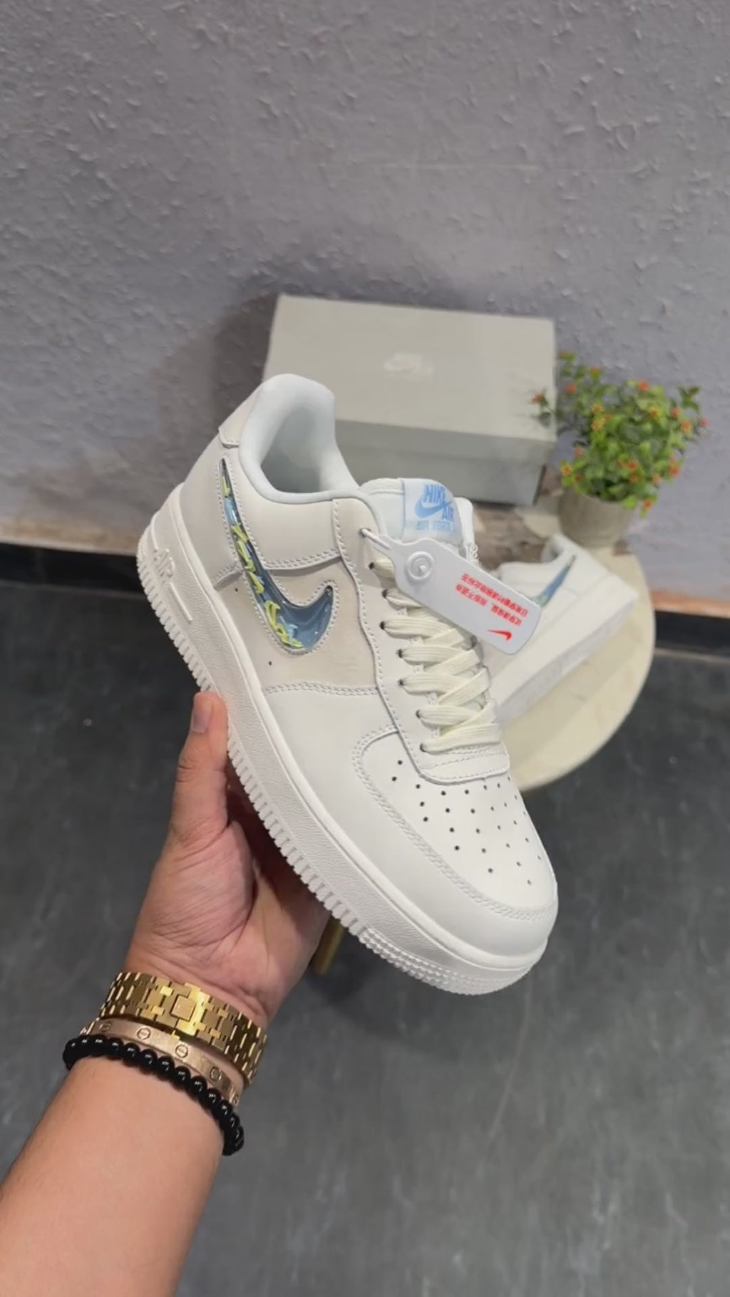 Nike airforce one iredescent pixel jelly