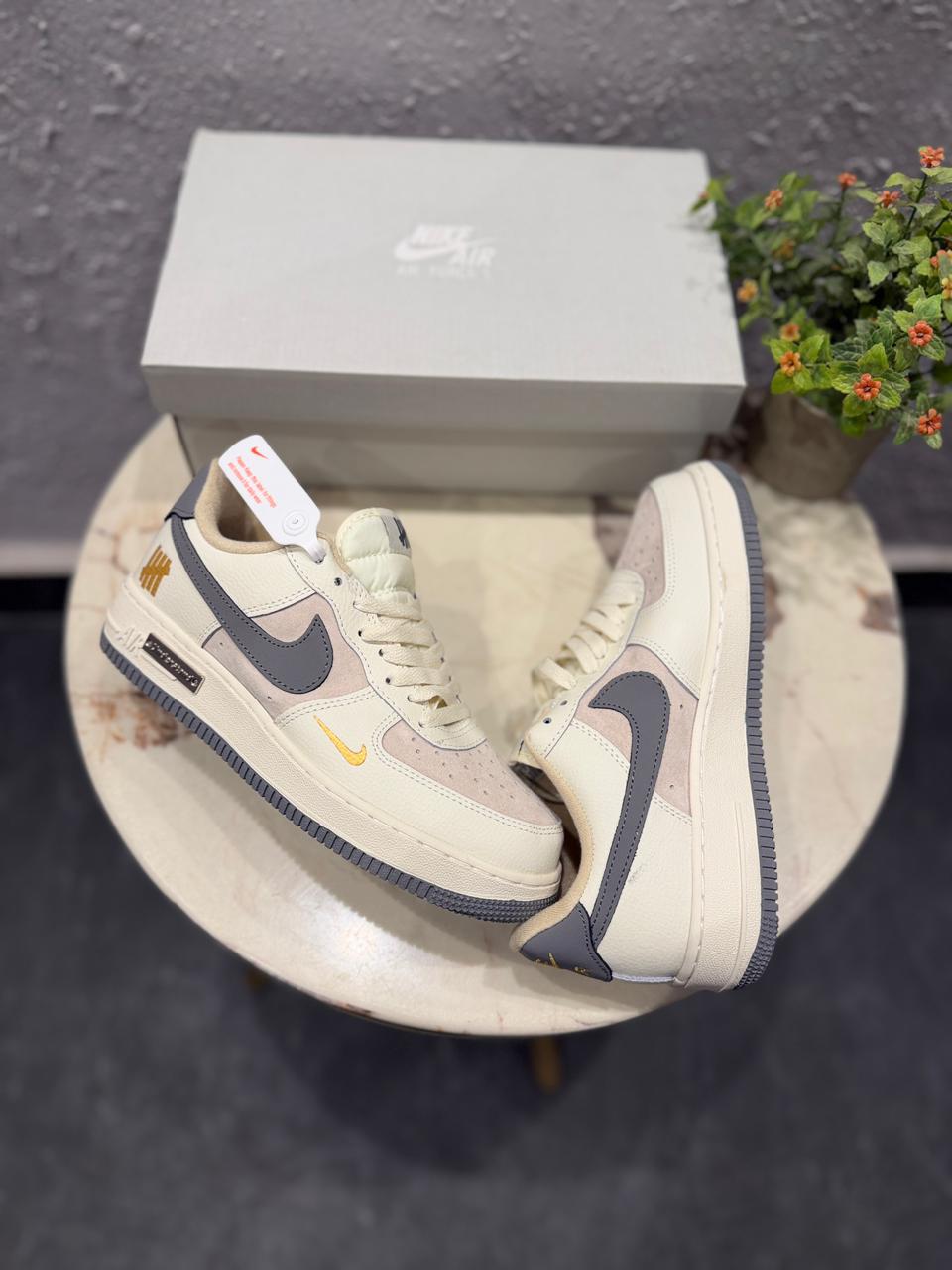 Nike airforce custom beige understand undefeated 2025