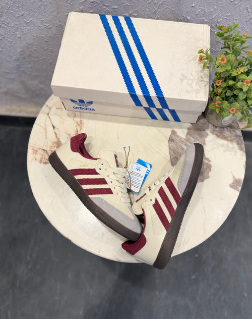Adidas originals samba grey maroon