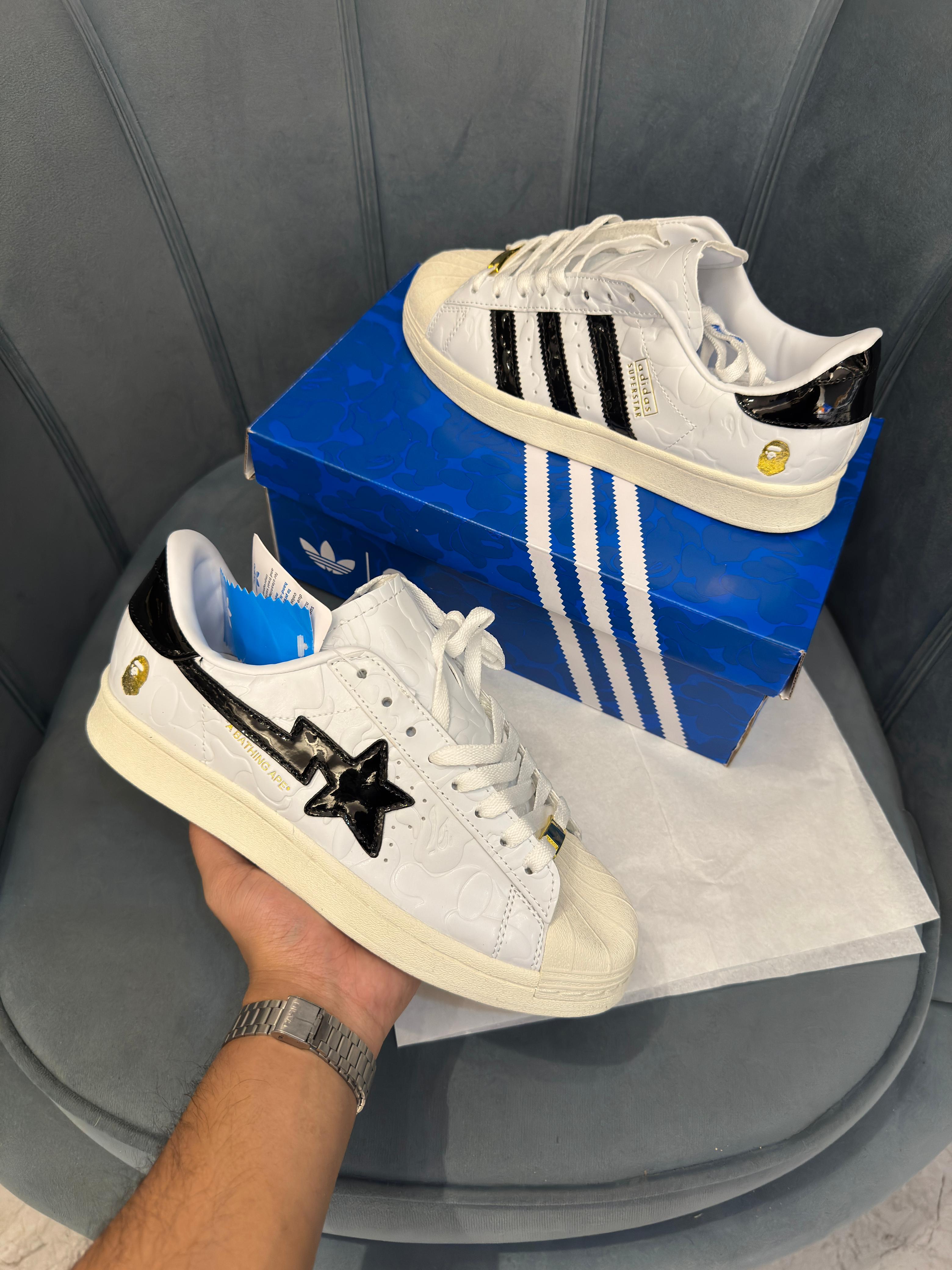 Adidas originals superstar bape sky-blue
