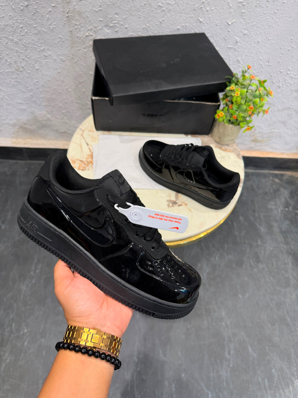 Nike airforce one patent triple black 2026