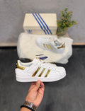 Adidas originals superstar white gold