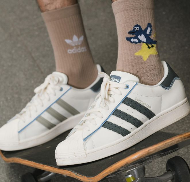 Adidas originals superstar charr morita white blue