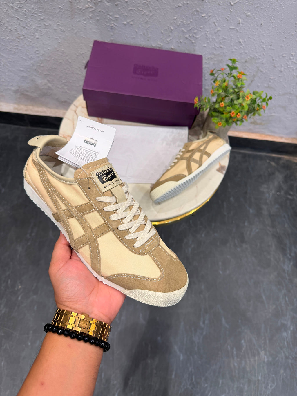 Onitsuka tiger nipon cream brown  made in Japan