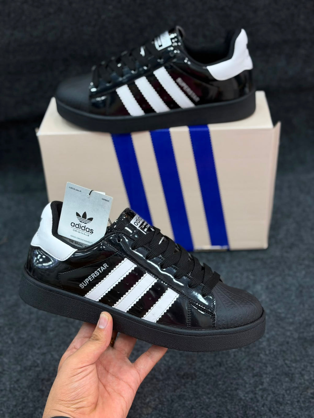 Adidas superstar patent edition