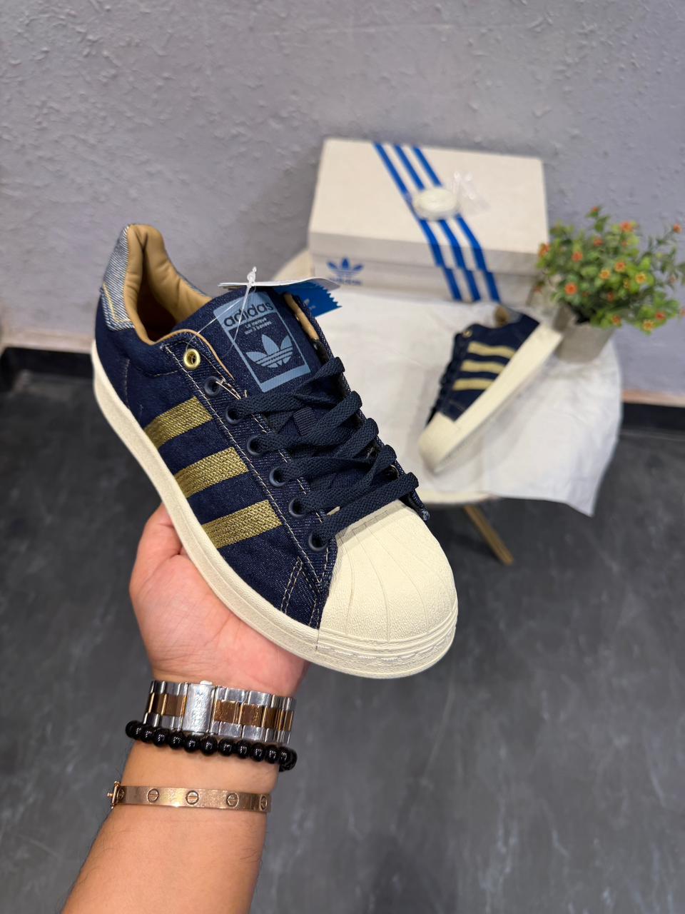 Adidas originals superstar denim dark blue second generation 2025