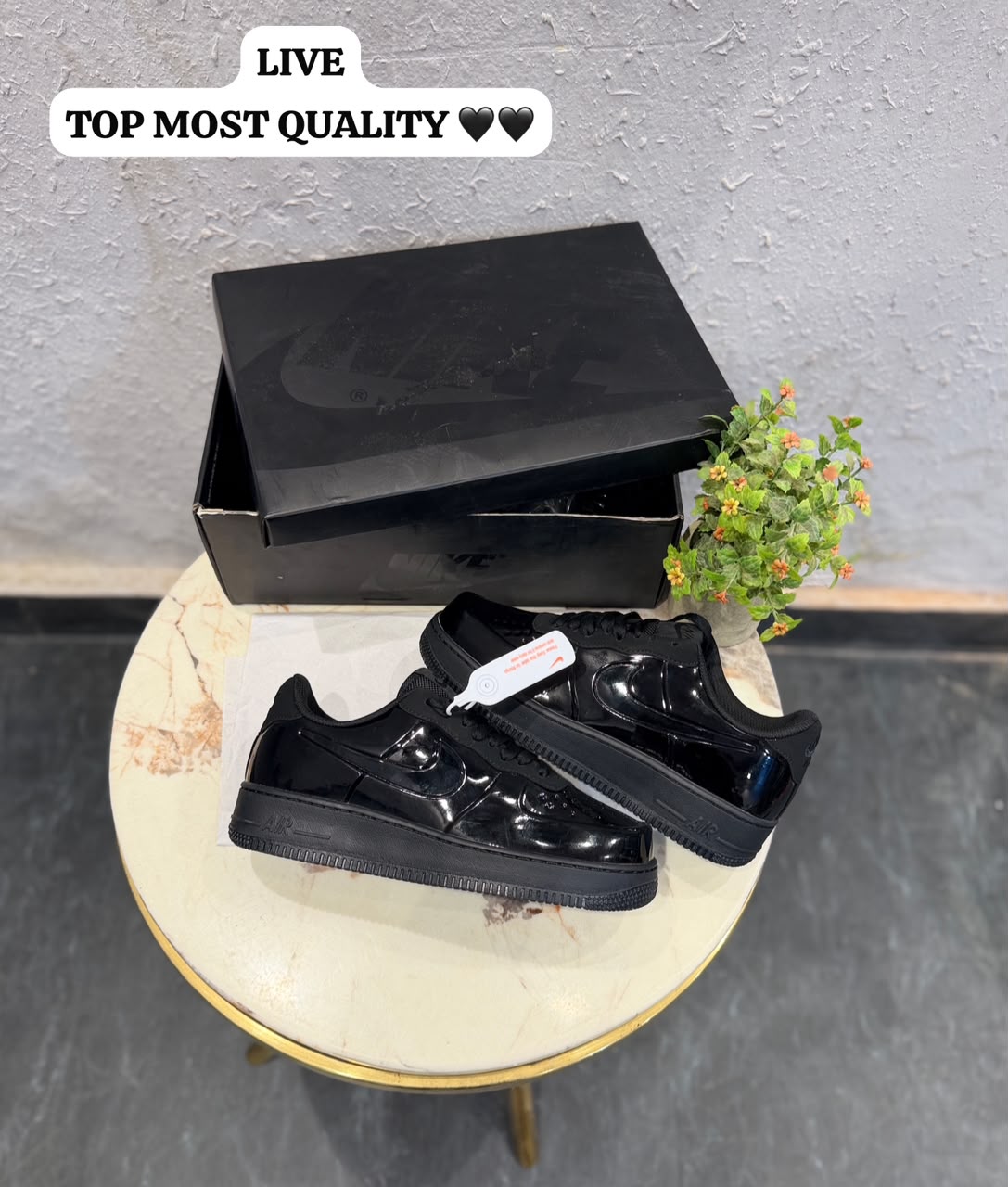 Nike airforce one patent triple black 2026