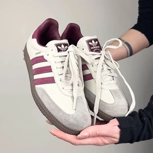 Adidas originals samba grey maroon
