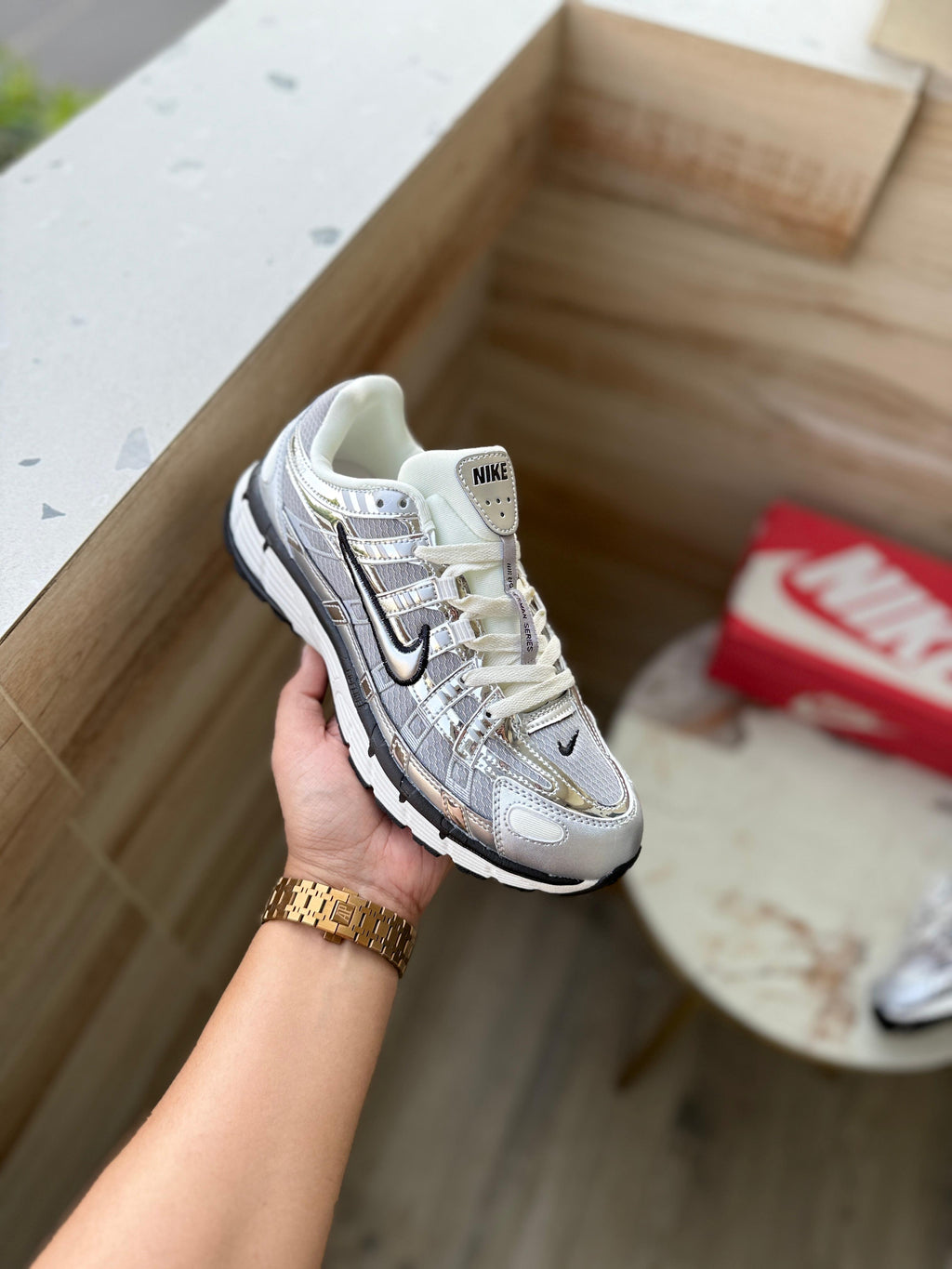 Nike p6000 trainer metalic