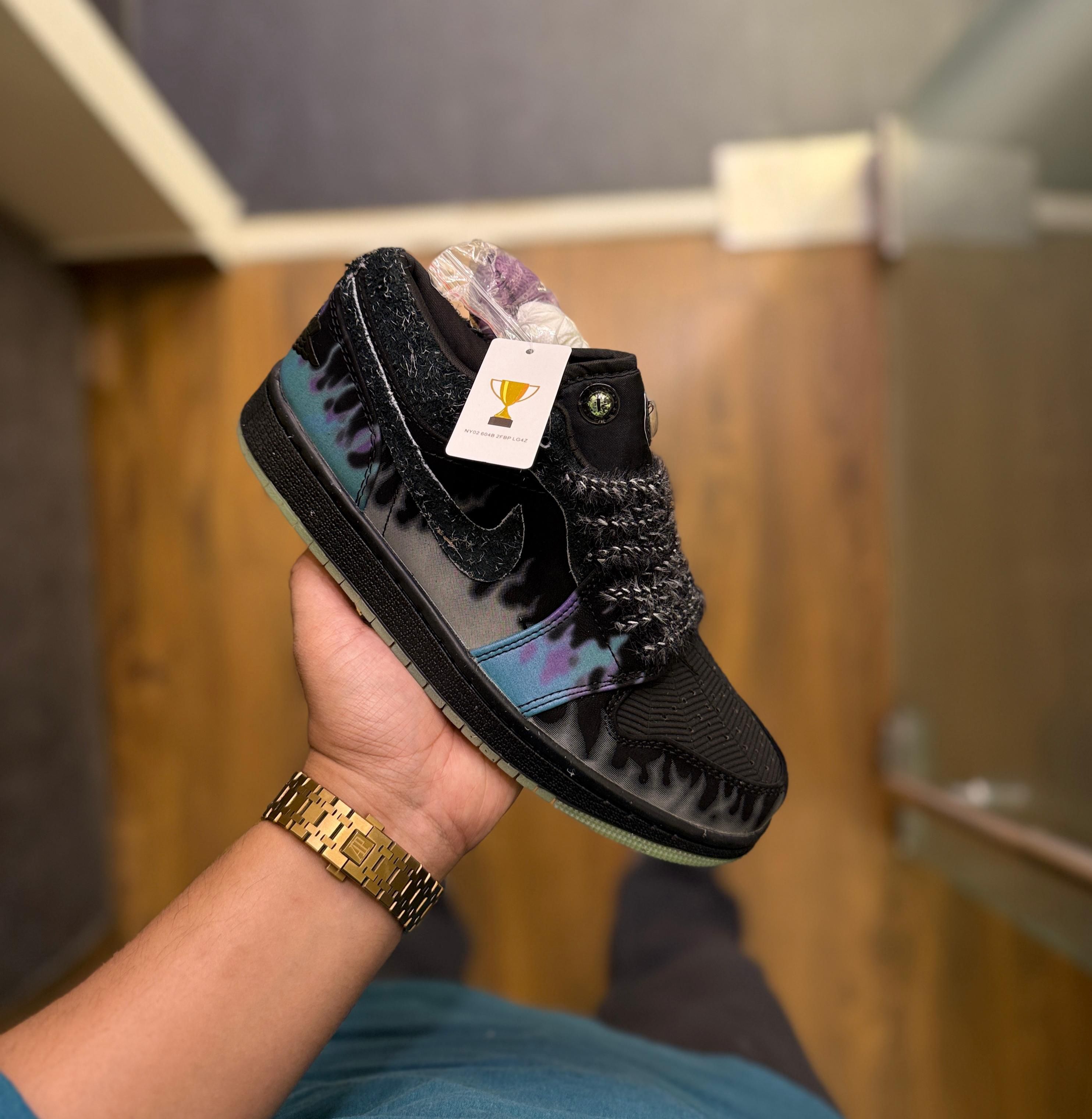 Airjordans 1ow Halloween black cat