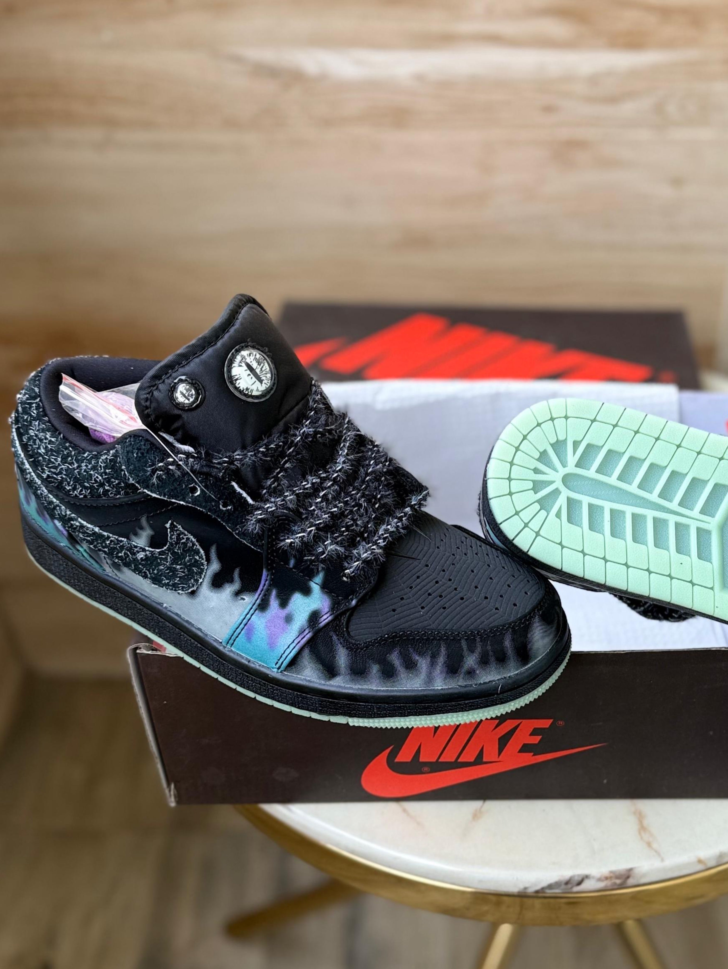 Airjordans 1ow Halloween black cat