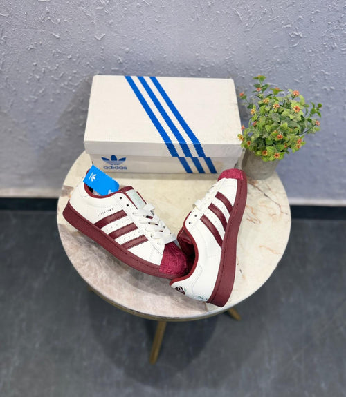 Adidas originals superstar wine white